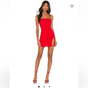 Superdown Syrus Red slit mini dress in size Small